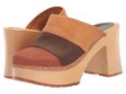 Swedish Hasbeens Color Combo Slip-in (brown Nubuck) Women's Clog Shoes