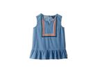 Lucky Brand Kids Lillian Top (big Kids) (ryder Wash) Girl's Clothing