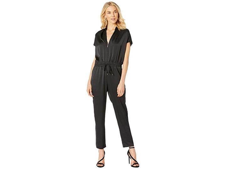 Lauren Ralph Lauren Draped Straight Leg Jumpsuit (polo Black) Women's Jumpsuit & Rompers One Piece