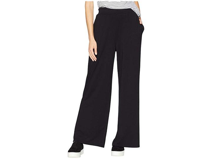Bb Dakota On The Boardwalk French Terry Wide Leg Pants (black) Women's Casual Pants