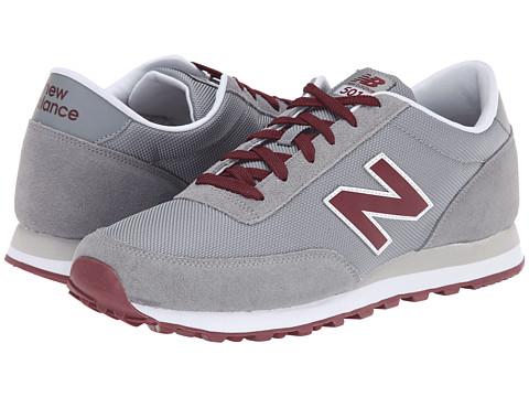 New Balance Classics Ml501 (light Grey/burgundy) Men's Classic Shoes