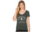 Champion College Michigan State Spartans University V-neck Tee (dark Green) Women's T Shirt