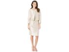 Le Suit Shiny Fly Away Jacket With Sheath Dress (champagne) Women's Suits Sets