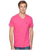 U.s. Polo Assn. Short Sleeve Solid V-neck T-shirt (pink Raton) Men's Short Sleeve Pullover