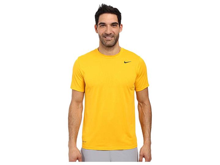Nike Legend 2.0 Short Sleeve Tee (university Gold/black/black) Men's T Shirt