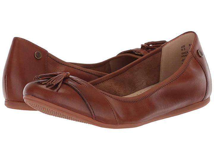 Hush Puppies Heather Tassel (tan Leather) Women's Flat Shoes