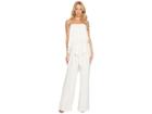 Halston Heritage Strapless Jumpsuit W/ Flowy Back (cream) Women's Jumpsuit & Rompers One Piece