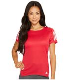 Adidas Response Short Sleeve Tee (energy Pink) Women's Short Sleeve Pullover