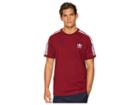 Adidas Originals 3-stripes Tee (collegiate Burgundy) Men's T Shirt
