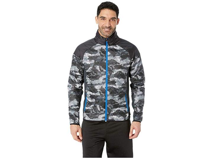 Spyder Glissade Full Zip Insulator Jacket (camo Distress Black/black/turkish Sea) Men's Coat