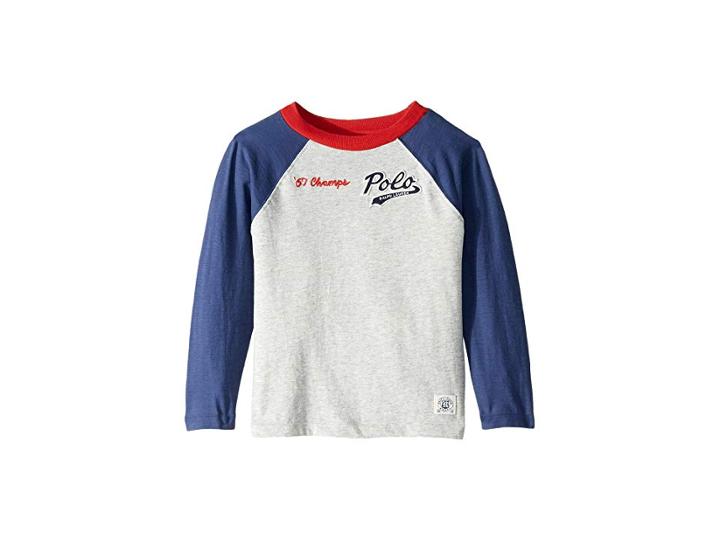 Polo Ralph Lauren Kids Cotton Jersey Baseball T-shirt (toddler) (light Sport Heather) Boy's T Shirt