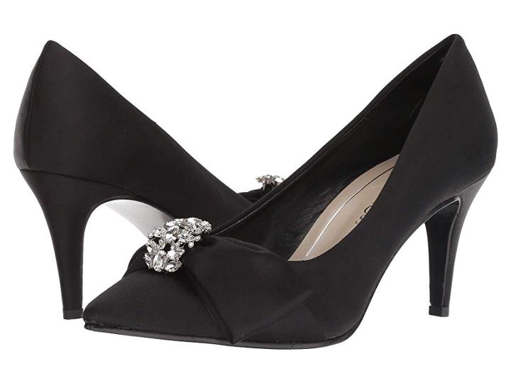 Caparros Orpheus (black New Satin/clear) Women's Shoes