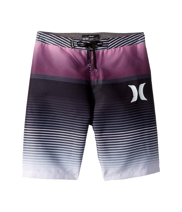 Hurley Kids Line Up Boardshorts (big Kids) (black) Boy's Swimwear