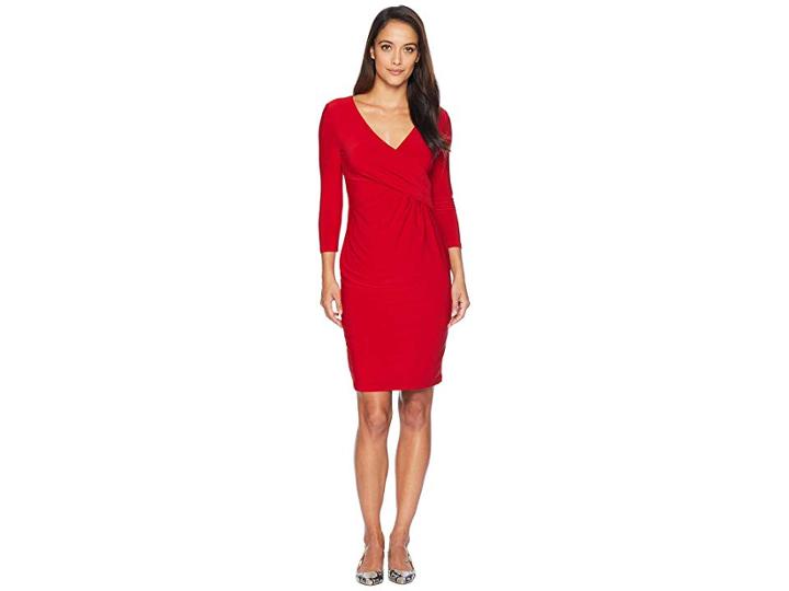 Lauren Ralph Lauren Petite Cleora Dress (red) Women's Dress