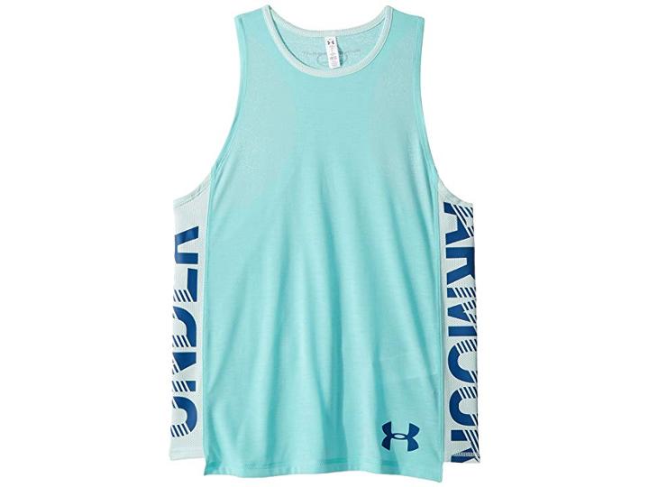 Under Armour Kids Threadborne Tank Top (big Kids) (tropical Tide/refresh Mint) Girl's Sleeveless