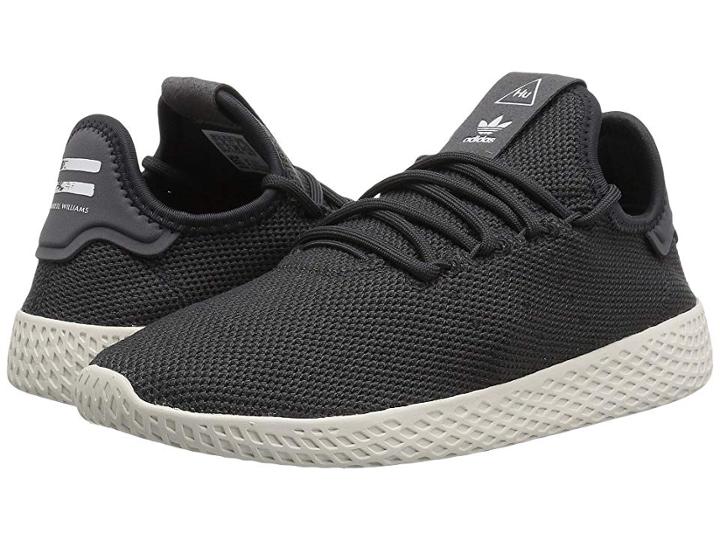Adidas Originals Kids Pw Tennis Hu (big Kid) (carbon/white) Kids Shoes