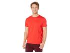 Calvin Klein Short Sleeve Jersey Rib Trimmed Crew Neck T-shirt (high Risk Red) Men's Clothing