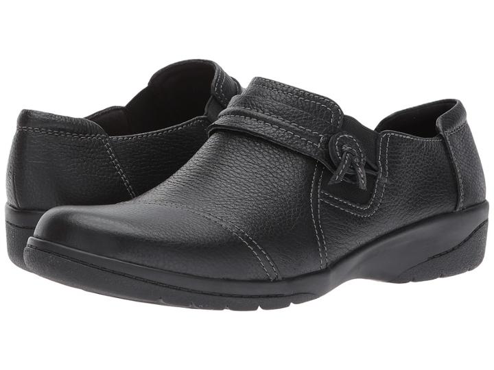 Clarks Cheyn Madi (black Tumbled Leather) Women's Shoes