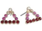 Rebecca Minkoff Triangle Stud Earrings (pink Multi/rose Gold) Earring