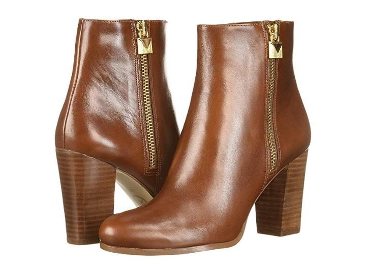 Michael Michael Kors Margaret Bootie (dark Caramel) Women's Shoes