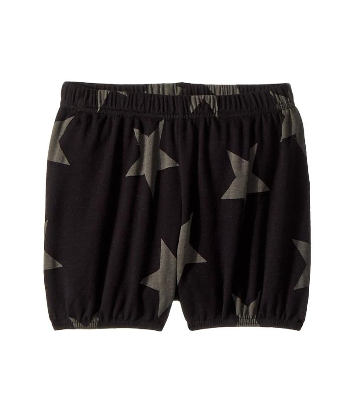 Nununu Star Yoga Shorts (infant/toddler/little Kids) (black) Girl's Shorts