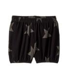 Nununu Star Yoga Shorts (infant/toddler/little Kids) (black) Girl's Shorts