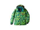 Kamik Kids Zade Shredder Jacket (toddler/little Kids/big Kids) (lime All Over Print) Boy's Coat