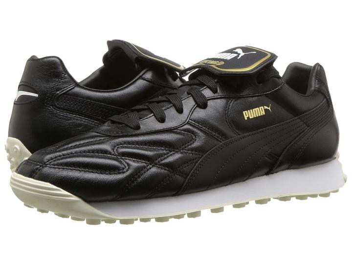 Puma King Avanti Premium (puma Black/puma White/whisper White/puma Team Gold 1) Men's Lace Up Casual Shoes