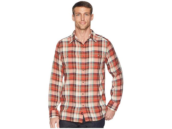 Mountain Khakis Meridian Long Sleeve Shirt (redwood) Men's Clothing