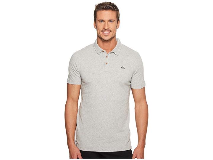 Quiksilver New Everyday Sun Cruise Polo (light Grey Heather) Men's Short Sleeve Knit
