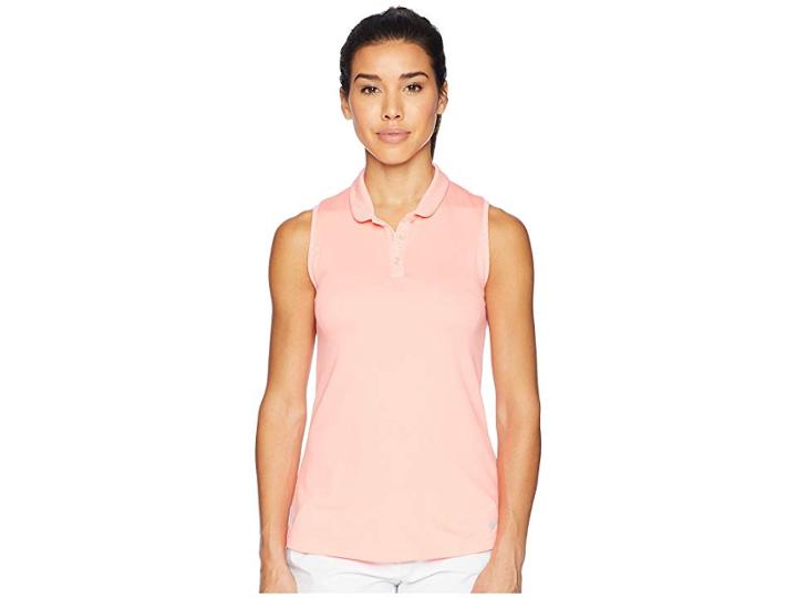 Nike Golf Dry Polo Sleeve Texture (light Atomic Pink/flat Silver) Women's Clothing