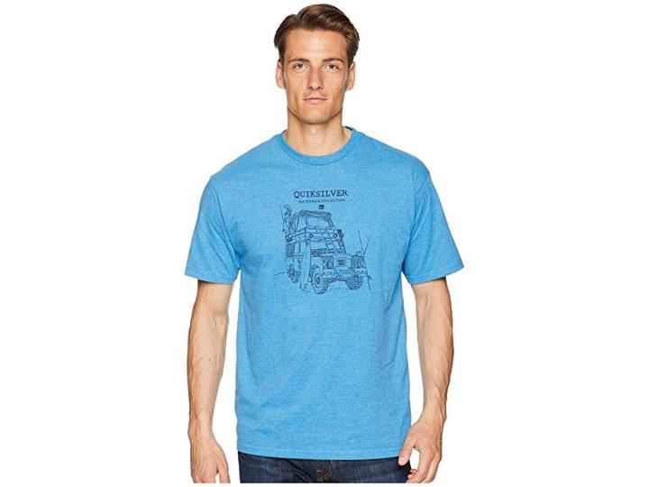 Quiksilver Waterman Looking For Joy T-shirt (deep Water Heather) Men's T Shirt