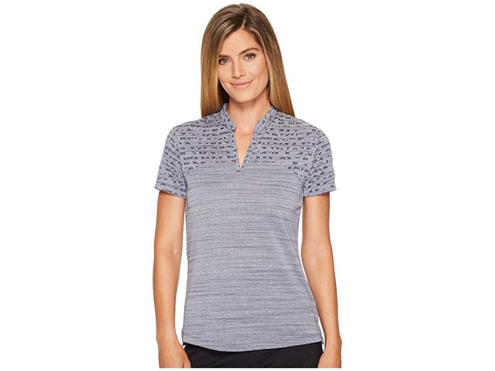 Nike Golf Zonal Cooling Polo Sphere Jacquard (thunder Blue/flat Silver) Women's Clothing