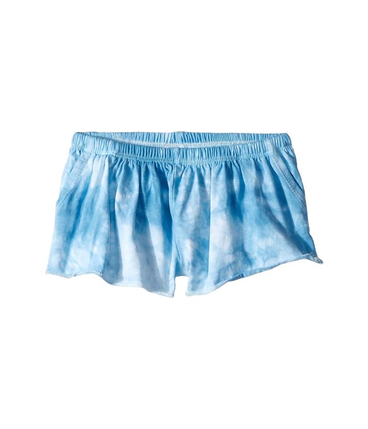 Chaser Kids Jersey Shirred Flounce Shorts (toddler/little Kids) (tie-dye) Girl's Shorts