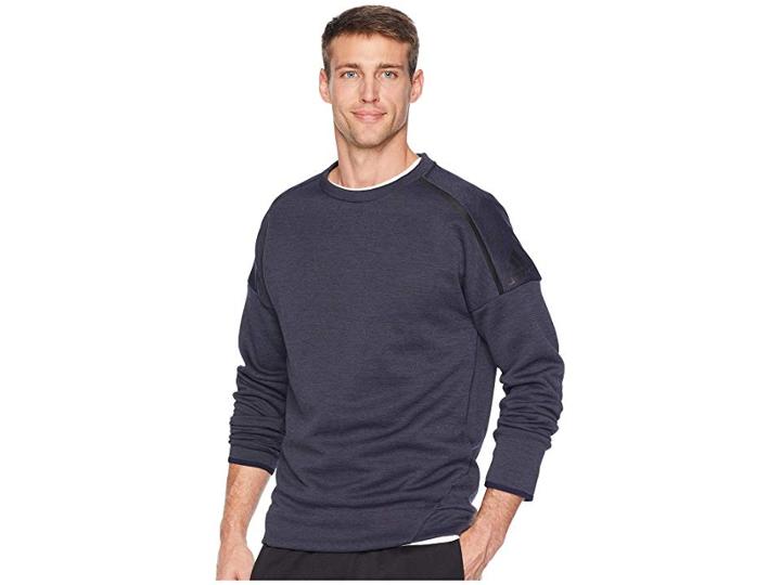 Adidas Zne Crew Sweatshirt (zne Heather/legend Ink) Men's Sweatshirt