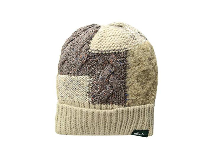 Woolrich Knit Patch Cuff Cap (beige) Caps