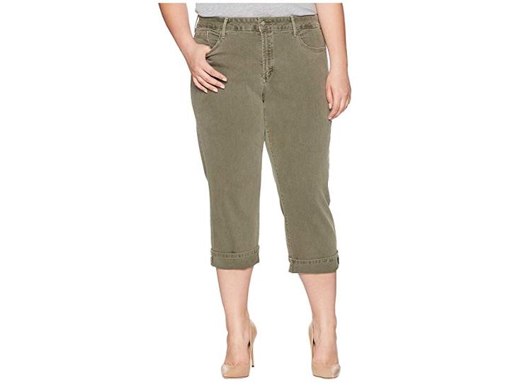 Nydj Plus Size Plus Size Marilyn Crop Cuff In Topiary (topiary) Women's Jeans