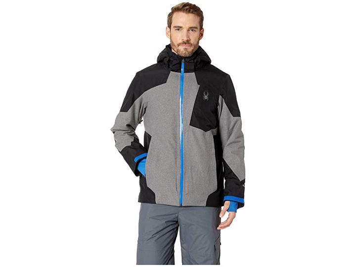 Spyder Chambers Jacket (tech Flannel/black/turkish Sea) Men's Coat