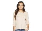 Lucky Brand Asymmetrical Ruffle Top (rose Dust) Women's Long Sleeve Pullover