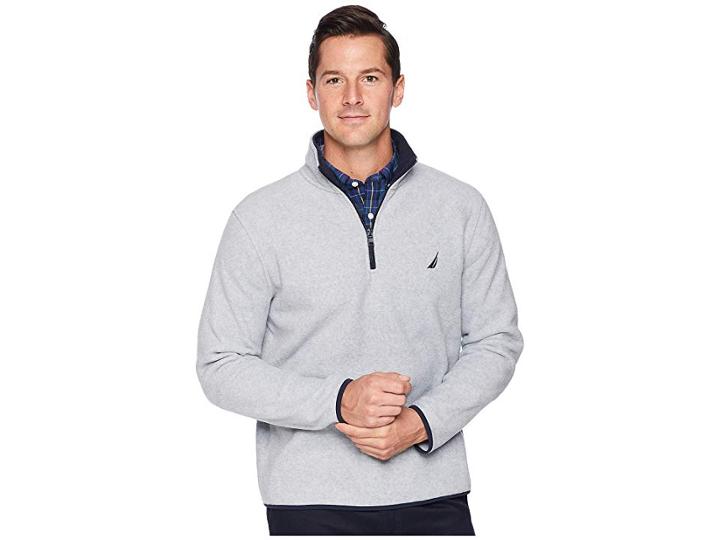Nautica Basic Nautex Fleece (grey Heather) Men's Fleece