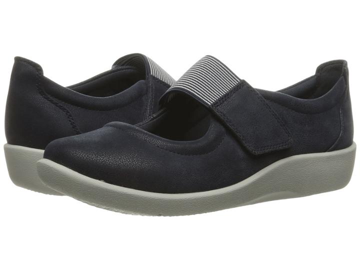 Clarks Sillian Cala (navy Synthetic Nubuck) Women's Sandals