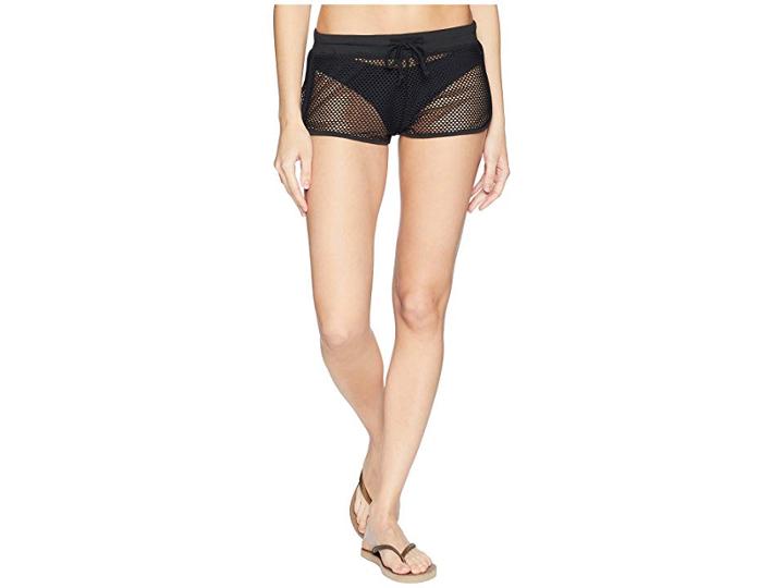 L*space Mesh Madness Mesh Runner Shorts (black) Women's Swimwear