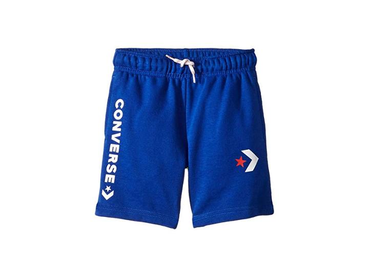 Converse Kids Star Chevron Graphic Shorts (toddler/little Kids) (blue) Boy's Shorts