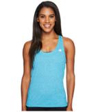 New Balance Heathered Tank Top (deep Ozone Heather) Women's Sleeveless