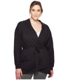 Nike Dri-fit Wrap Training Hoodie (size 1x-3x) (black/black) Women's Workout
