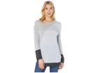 Vince Camuto Long Sleeve Color Block Side Split Crew Neck Sweater (northern L) Women's Sweater