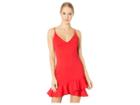 Susana Monaco Ruffle Tank Dress (perfect Red) Women's Dress