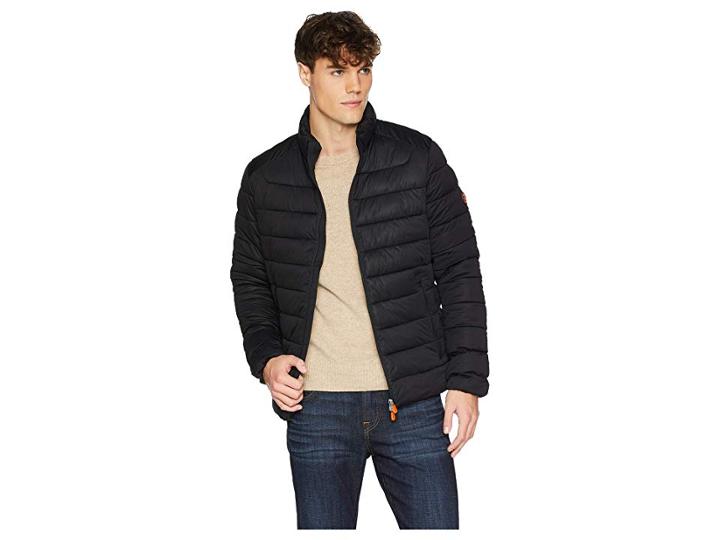 Save The Duck Short Solid Stretch Coat (black) Men's Coat