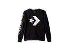 Converse Kids Appliqued Star Chevron Crew (big Kids) (black) Boy's Clothing