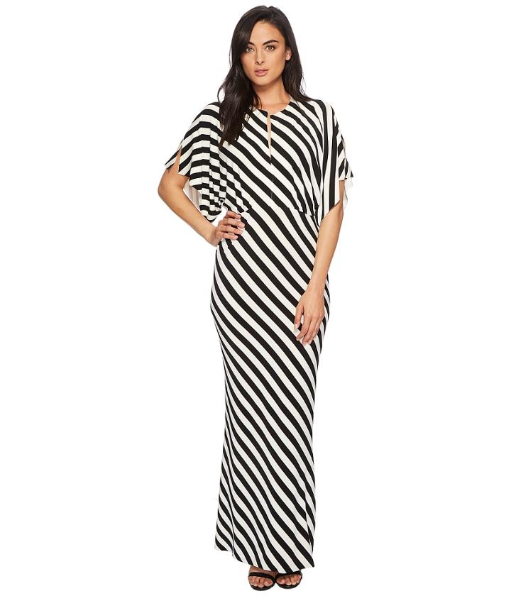 Kamalikulture By Norma Kamali Rectangle Gown (3/4 Stripe) Women's Dress